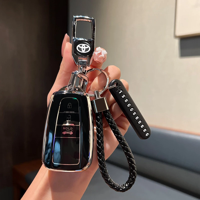 适用丰田钥匙套卡罗拉双擎凯美瑞雷凌亚洲龙狮凌尚男女士锁匙包扣