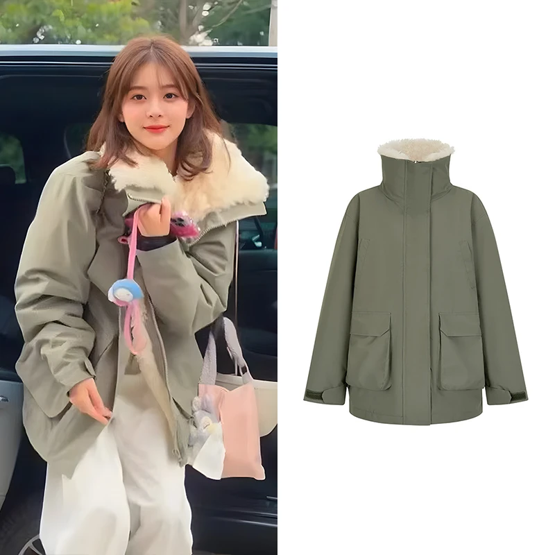 赵露思阮妤同款派克服女冬季今年流行爆款冲锋衣外套Q1357