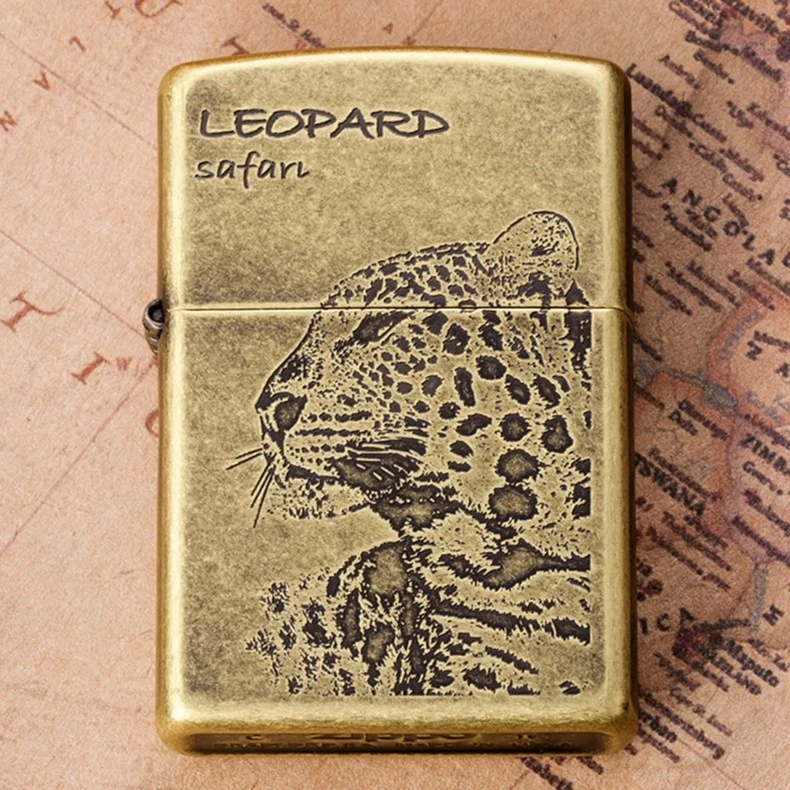 ZIPPO正品原装防风打火机 金钱豹 韩版原版在版在册 仿古男士送礼