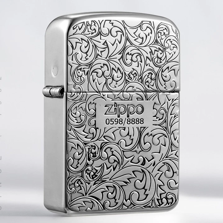 ZIPPO正品原装打火机  1941镀银 双面唐草花 限量版 男士商务礼物