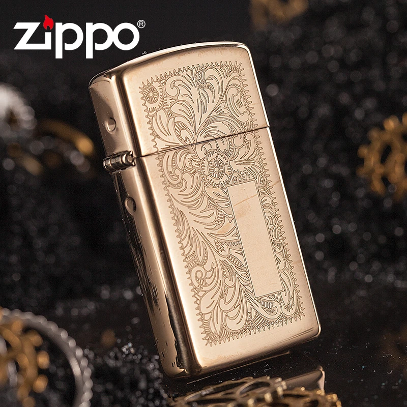 ZIPPO正品原装防风打火机 威尼斯人 纤巧机型 窄机男士表白送礼