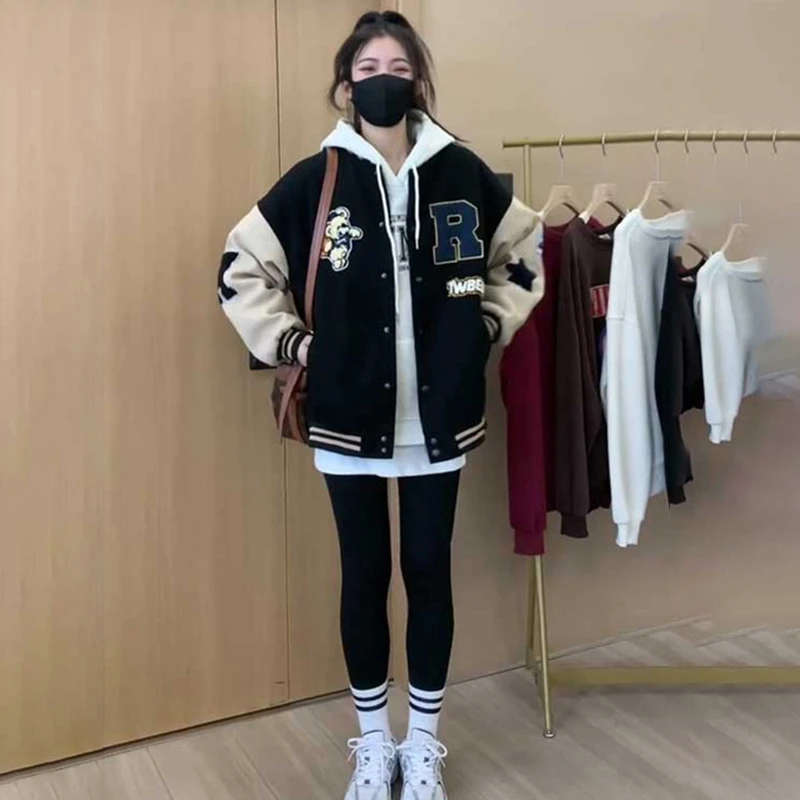 棒球服外套女春秋季2024新款休闲百搭美式复古今年流行漂亮上衣女