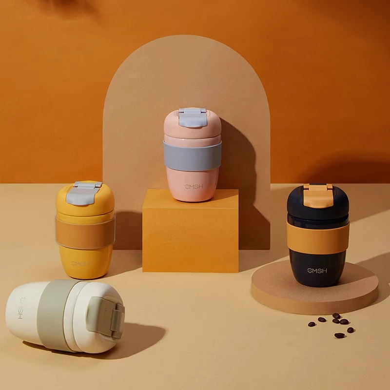 【贤惠专属】草莓生活双饮咖啡杯316镜面内胆保温杯简约水杯0214