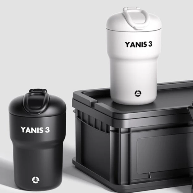 香港潮牌YANIS 3邂逅咖啡杯316不锈钢高颜值便携直饮保温杯
