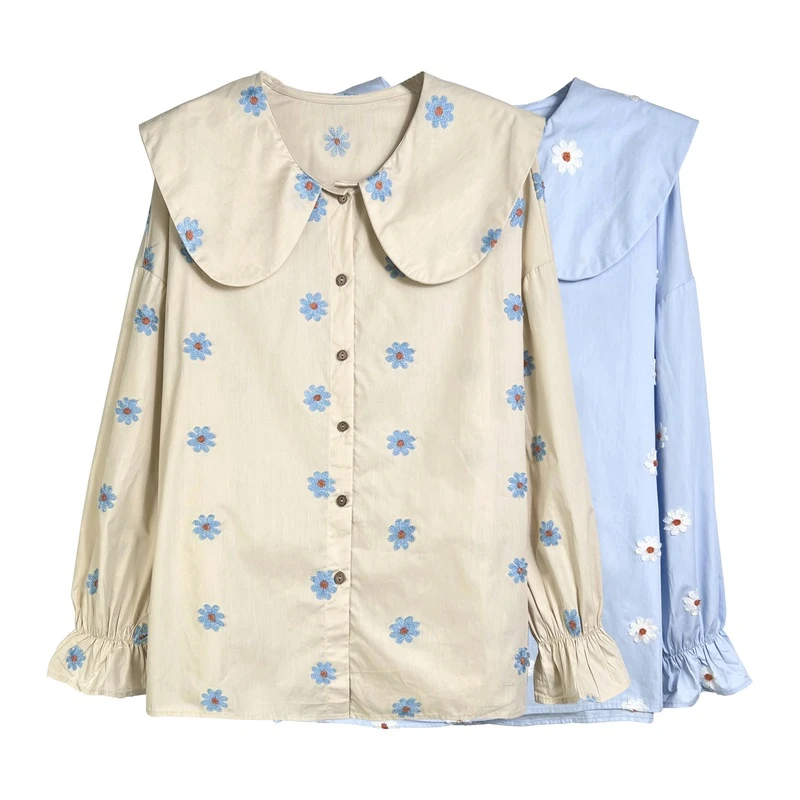 【OVERSIZE LIN】大码女生休闲百搭气质春季新款舒适小花衬衣