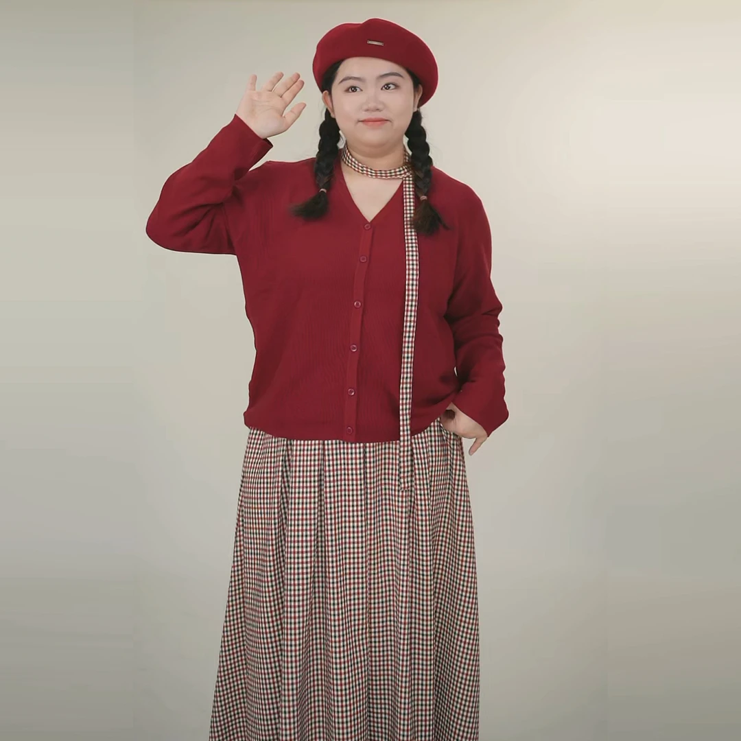 【OVERSIZE LIN】秋季上新休闲宽松V领慵懒风韩版复古显瘦针织上衣