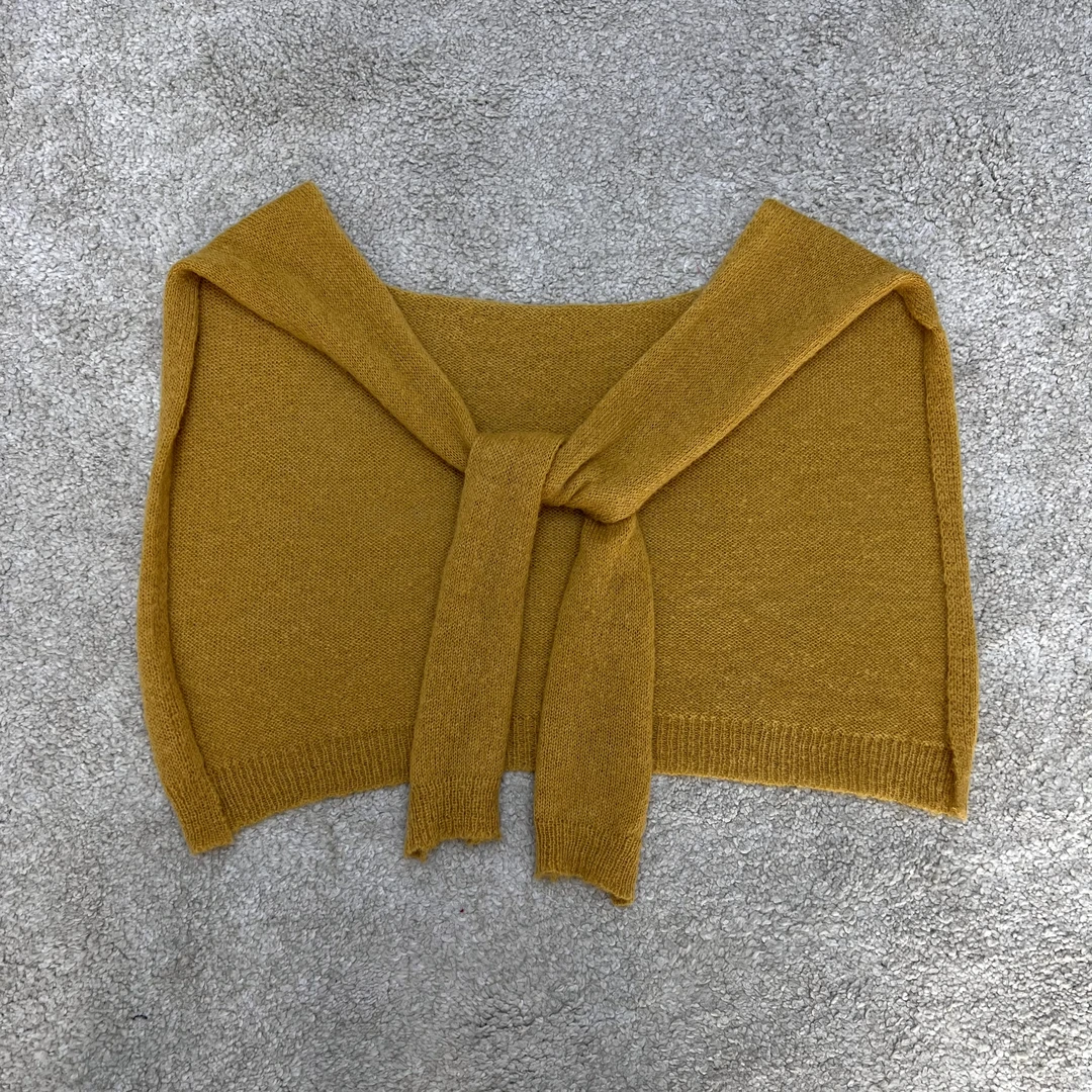 【OVERSIZE LIN】秋季新品坎肩披风装饰假领子针织百搭洋气小坎肩