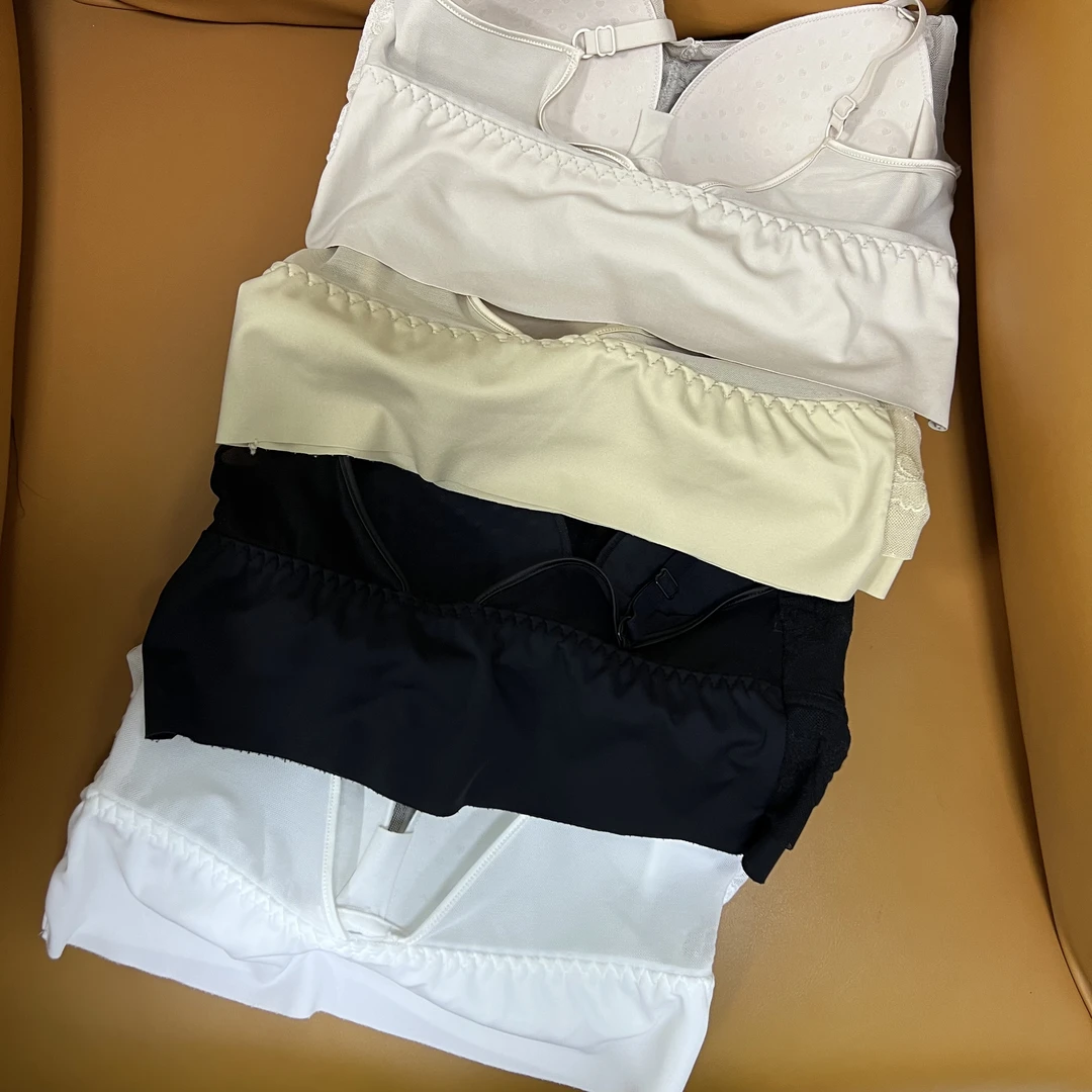 夏季蕾丝美背内衣透气无感吊带短款背心小胸聚拢带胸垫面穿文胸女