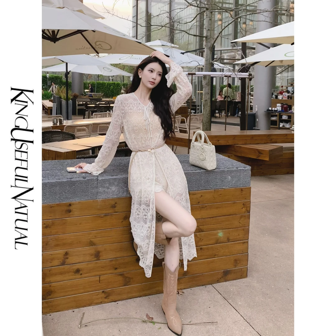 KUN【往事 2.0】短裤  茶歇法式 可甜可盐收腰显瘦镂空蕾丝短裤