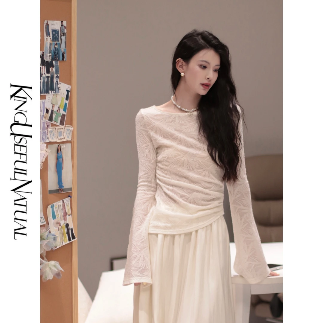 KUN【竹影】日常款国风 提花侧收褶上衣