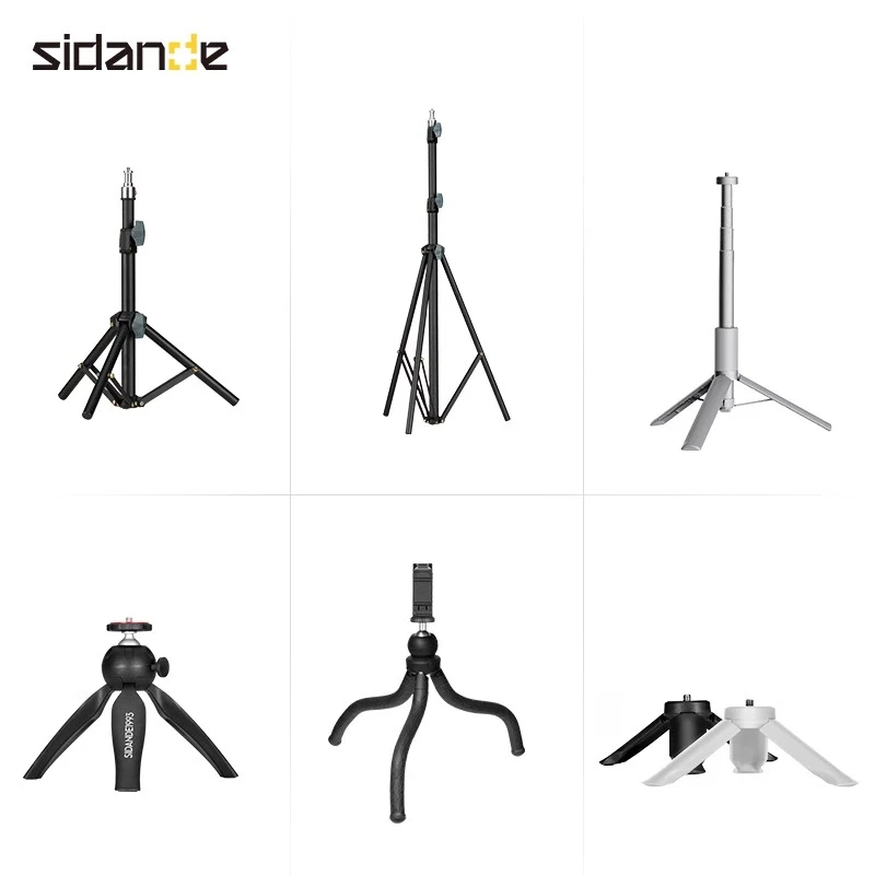 斯丹德桌面三脚架手机夹1/4接口豆腐灯2049补光灯柔光罩配件集合