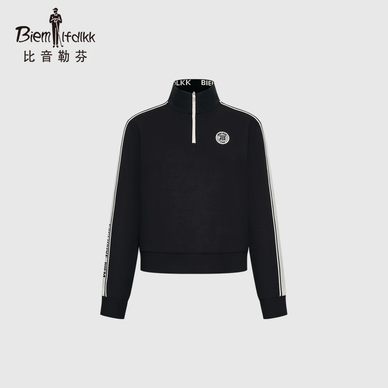 轻运动【超柔空气层】比音勒芬高尔夫秋冬季新款女时尚运动立领上衣