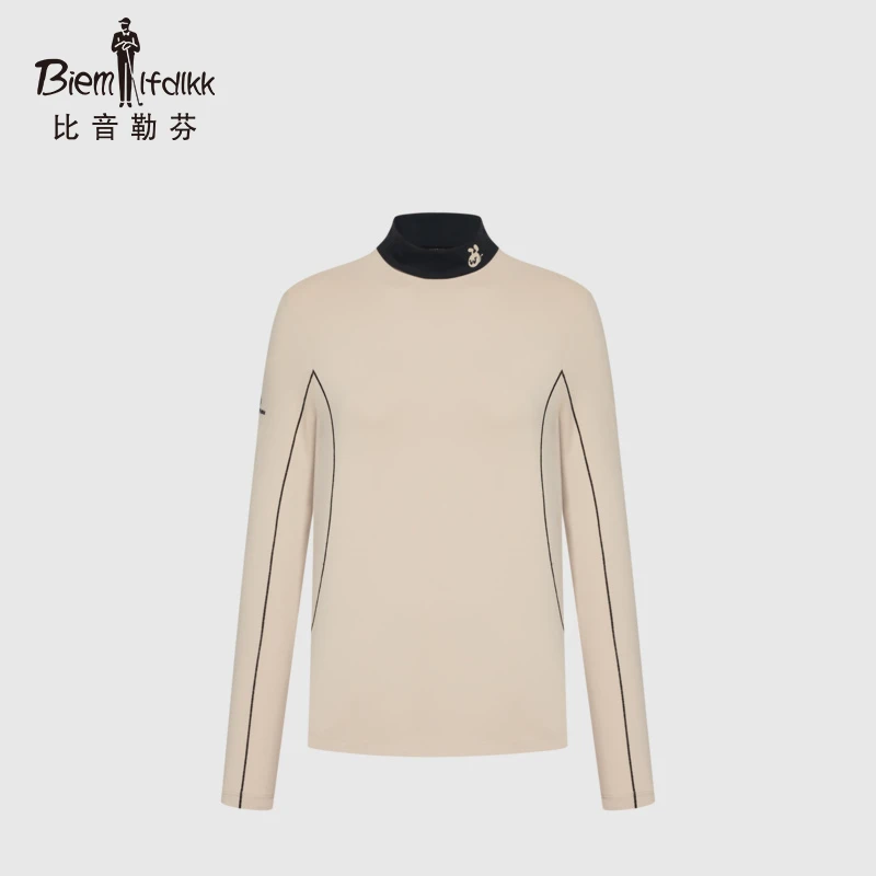 【进口速干面料】比音勒芬高尔夫秋季女运动立领长袖T恤