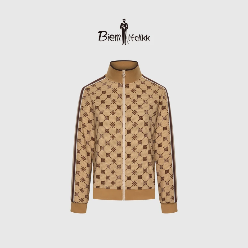 【意大利欧怡尚士】比音勒芬春秋新款女士菱形格老花针织外套