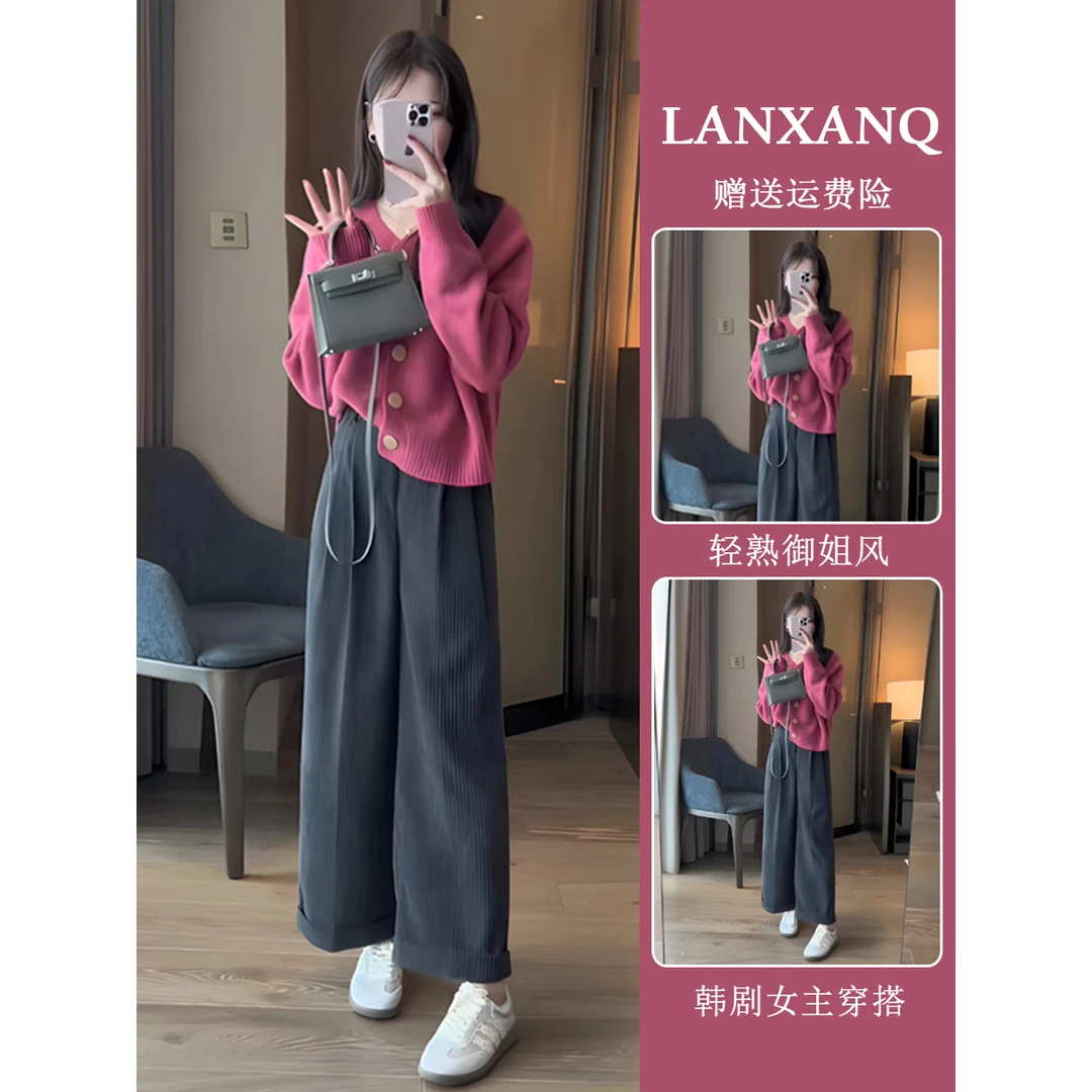 深冬搭配一整套微胖显瘦小个子奶系穿搭高级感韩剧小香两件套装秋