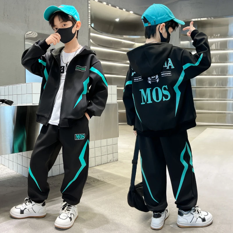 男童秋装套装儿童中大童秋季卫衣运动服春秋款帅气时髦潮加绒冬季
