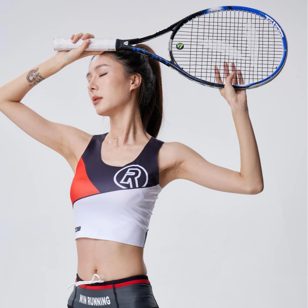 短款小背心女式马拉松竞速跑步运动速干撸铁时尚瑜伽健身训练显瘦