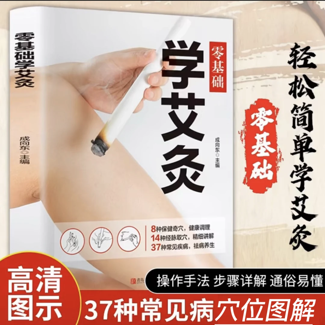 零基础学艾灸 对症艾灸 艾灸疗法书教大家用艾灸