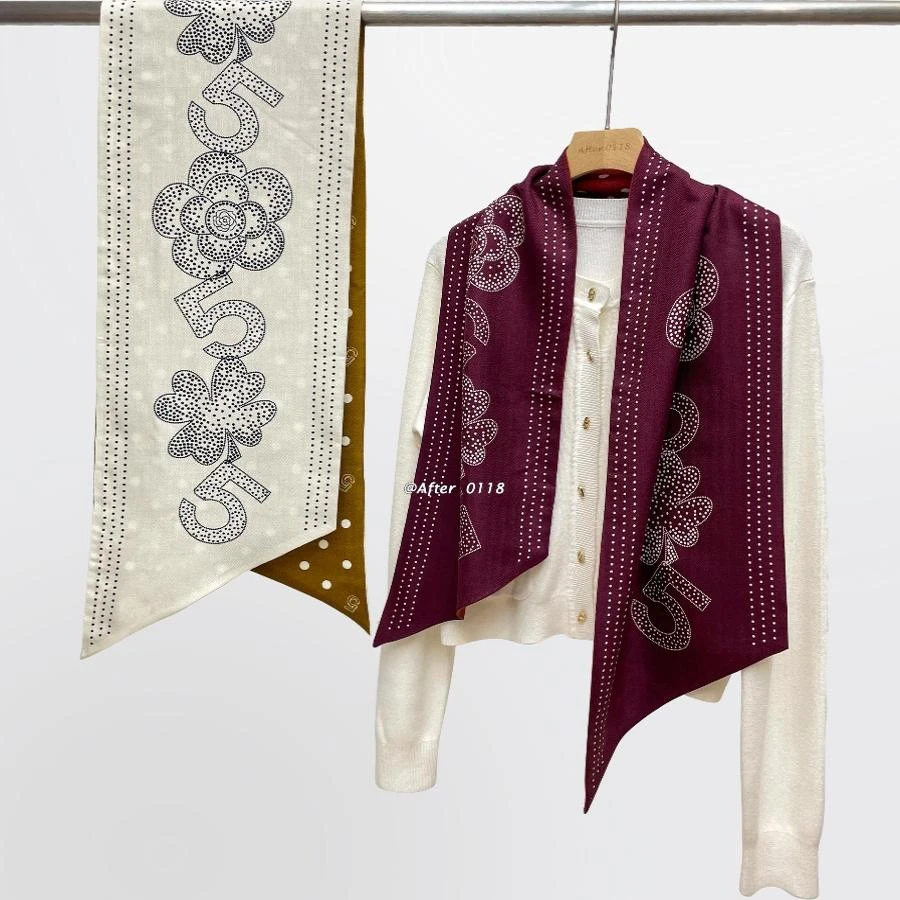 After 【山城玫瑰】 低调至极！双层异色桑蚕丝羊毛长条巾丝巾