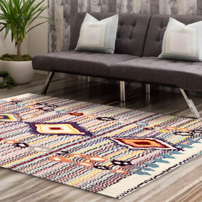 摩洛哥北欧现代家用茶几日坛可硬茶几防滑地毯加厚茶几垫地毯网红