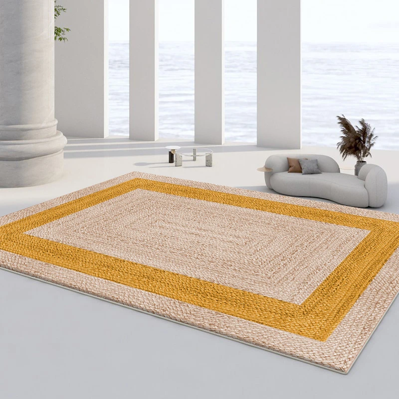 简约仿棉麻绒地毯茶几垫家用衣帽间书房卧室满铺毯防滑加厚地毯