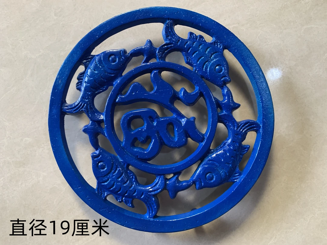 纯手工中国风珐琅锅壶垫桌垫餐桌隔热垫鱼形