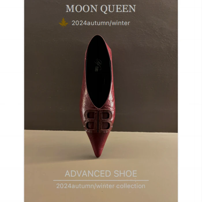 【时尚百搭】新款时尚牛皮金属扣百搭舒适高跟尖头单鞋ol浅口气质