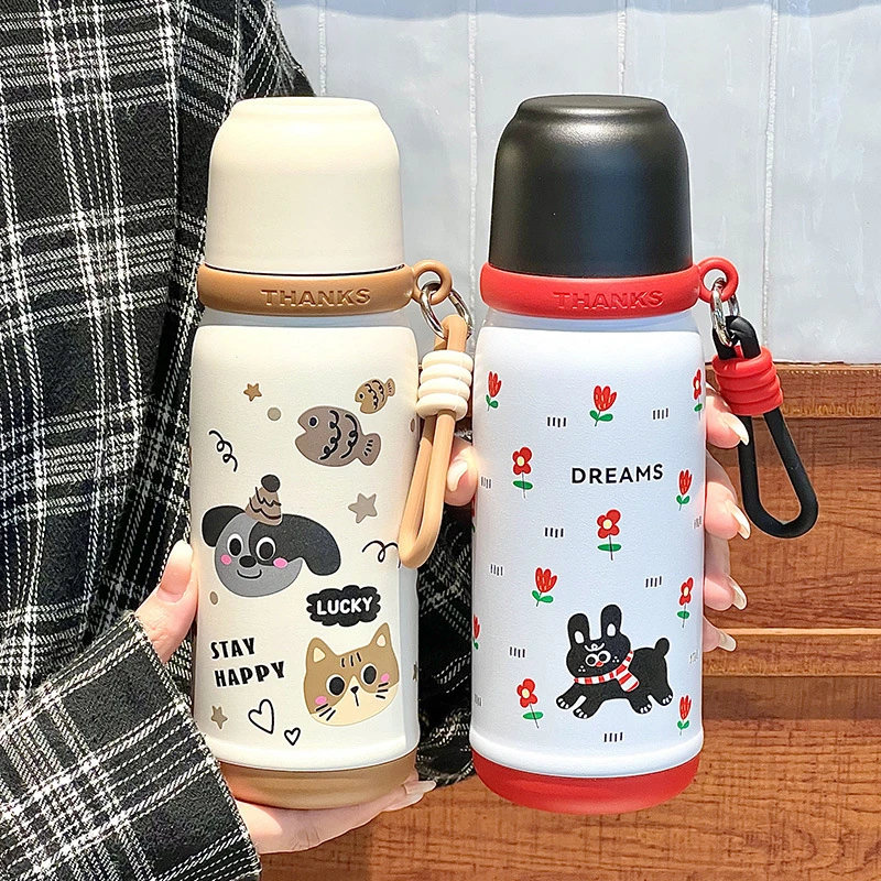 保温杯女生316水杯水杯儿童6-12岁上学用耐摔杯子便携双饮水壶