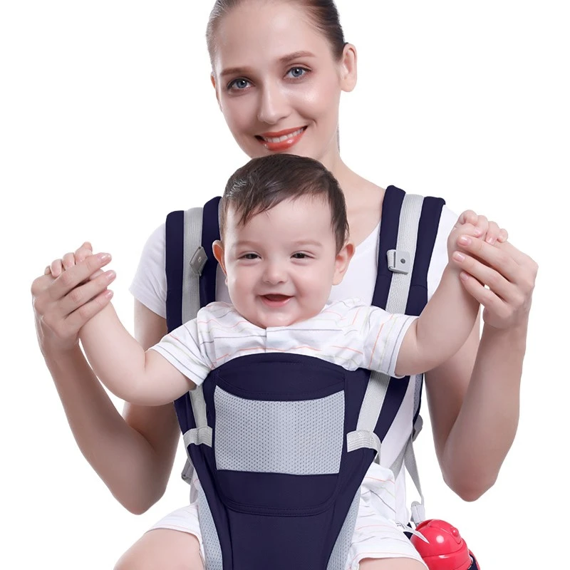 沁护1008婴儿背带腰凳横抱式后背多功能收纳宝宝腰凳四季通用轻便