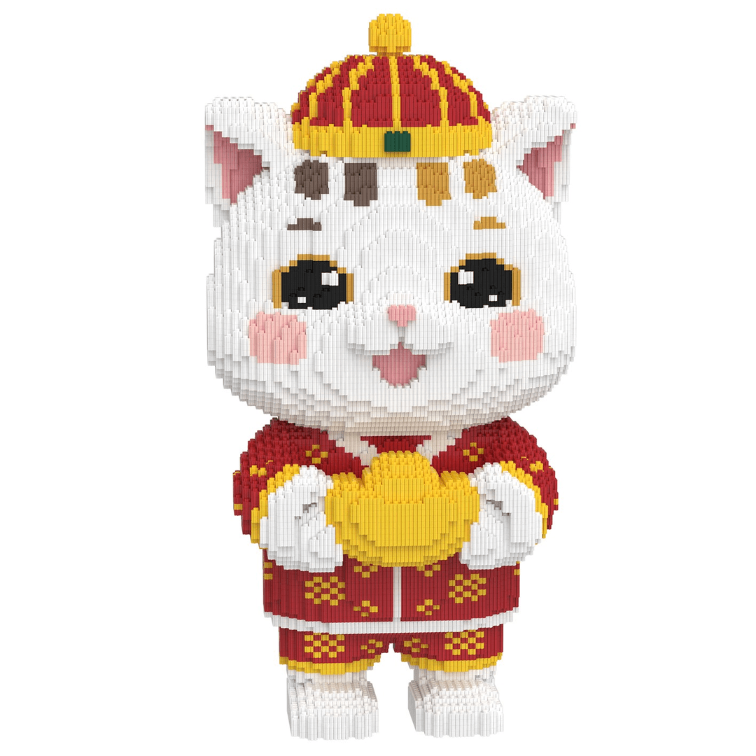 招招猫优质串联颗粒拼装积木益智玩具过年送礼成人节日礼物