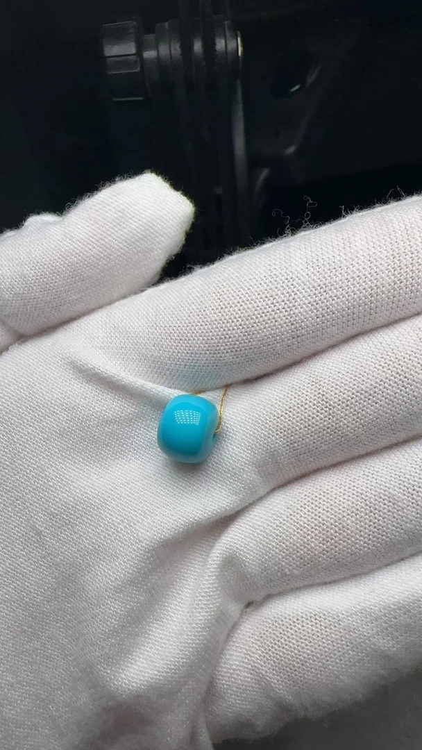 原矿绿松石单珠配饰