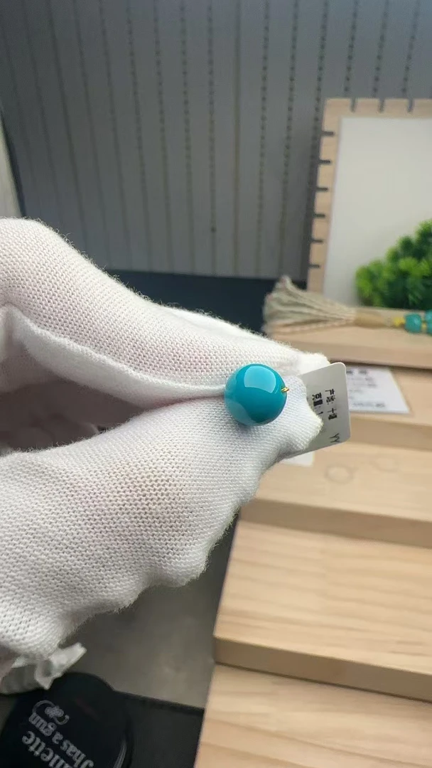 湖北原矿绿松石圆珠