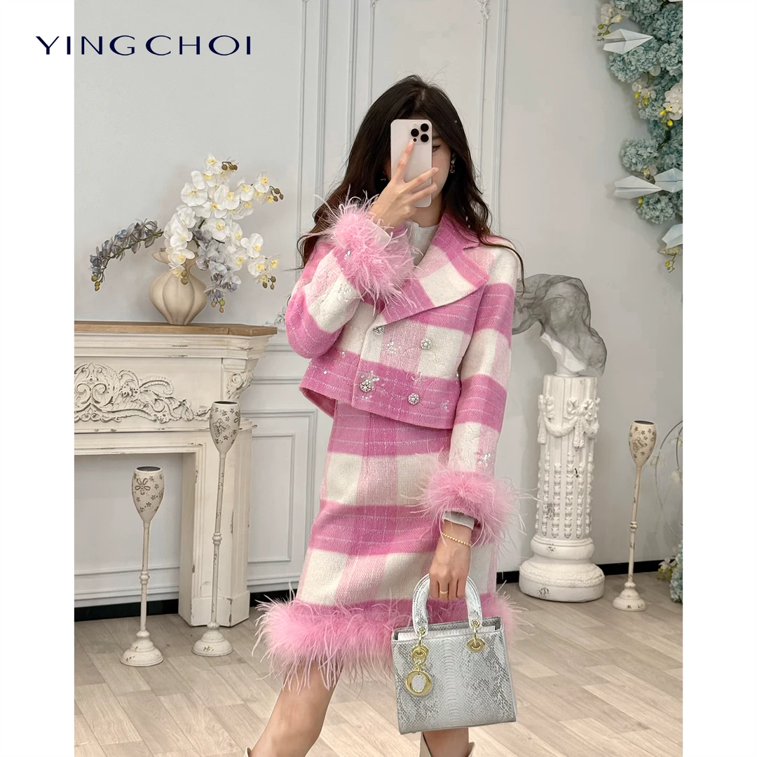 【双十一活动款】YINGCHOI 时尚轻奢气质上衣半裙套装61651/71525