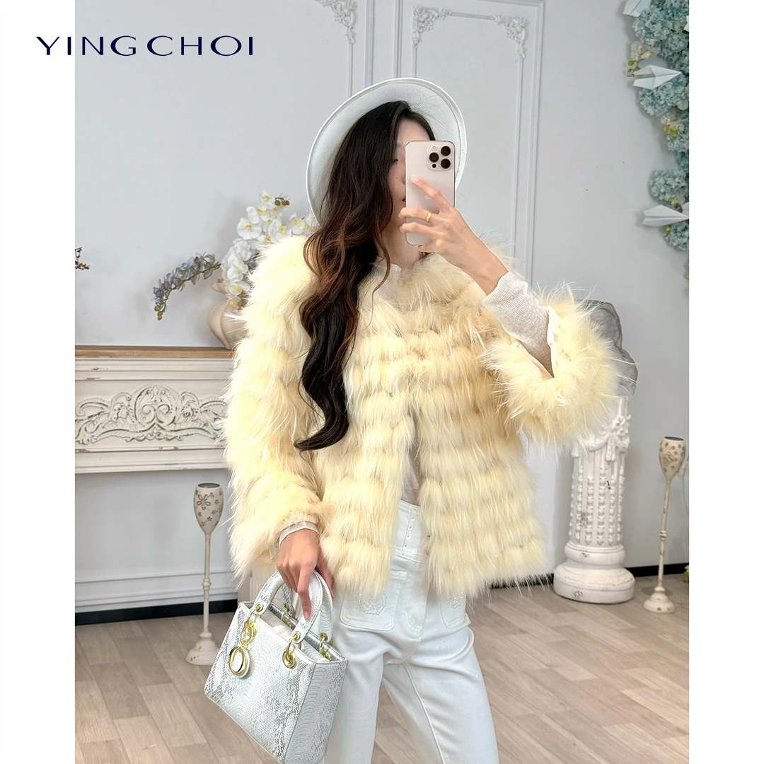 【设计师品牌】YINGCHOI 时尚优雅浅黄外套 YCKSG61668D/61668