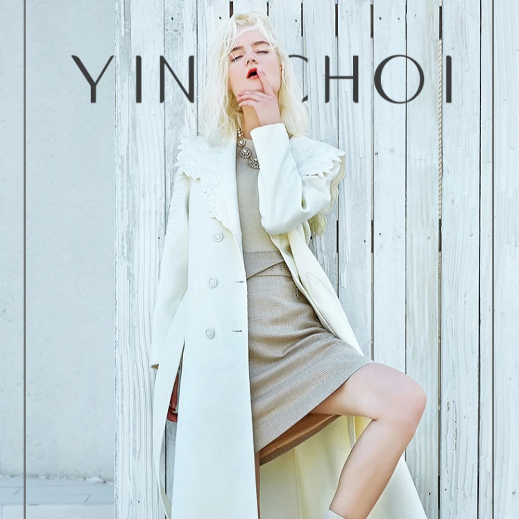 YingChoi粉色钉珠大衣6693
