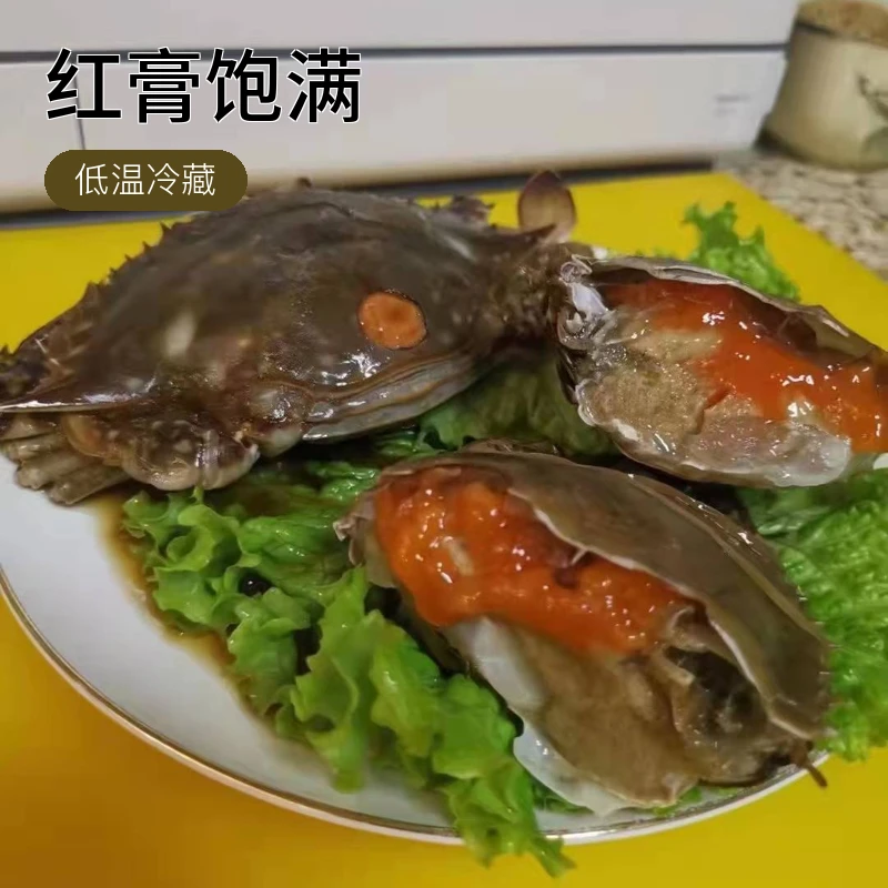 网荐推荐酱母蟹250克酱梭子蟹满黄满膏顺丰包邮梭子蟹