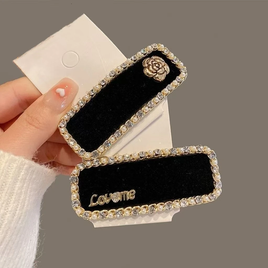 新款时尚高档发饰珍珠水钻奢华前额刘海碎发发卡侧边bb夹