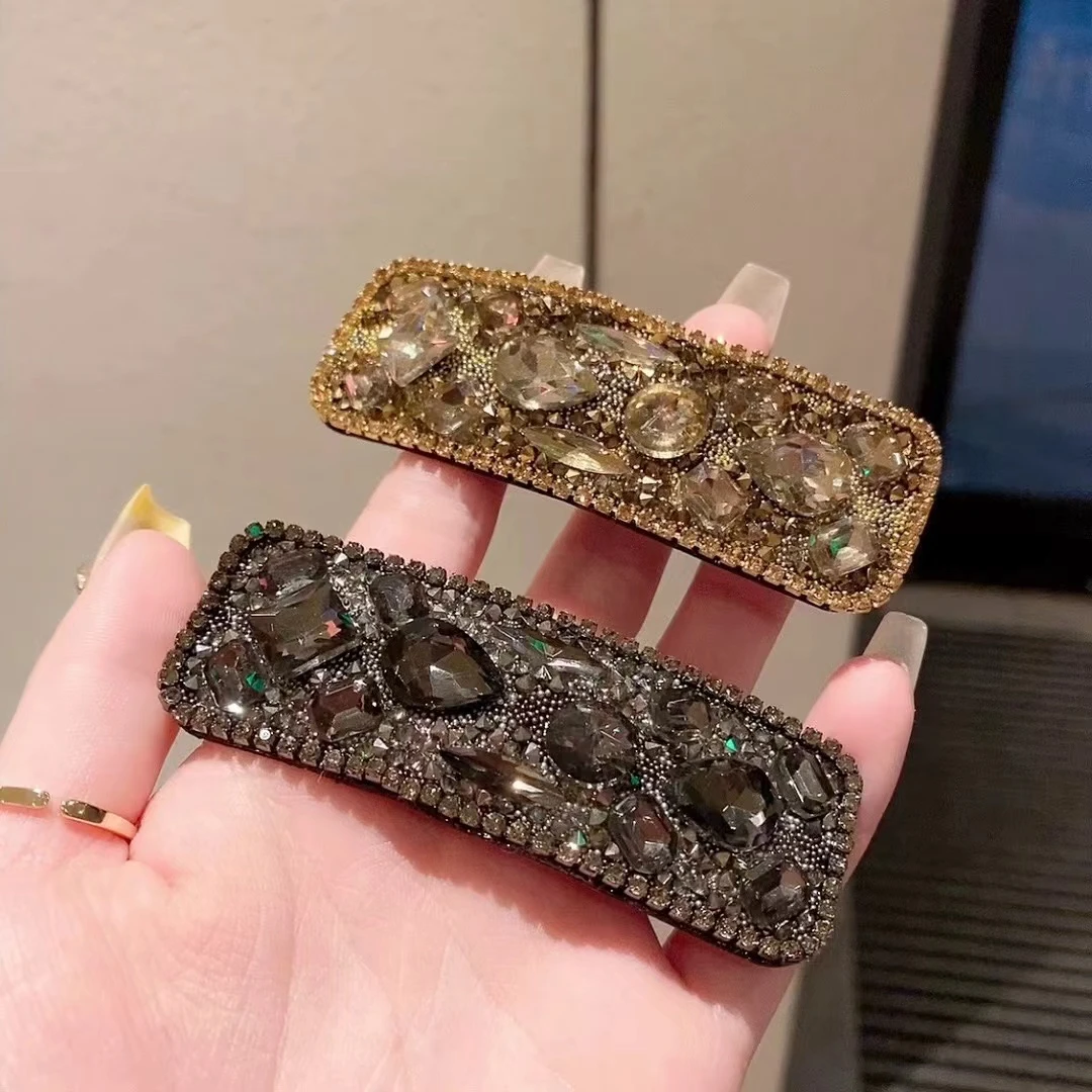 BB夹气质2024年新款潮水钻一字夹刘海夹精致高档韩国气质发夹边夹