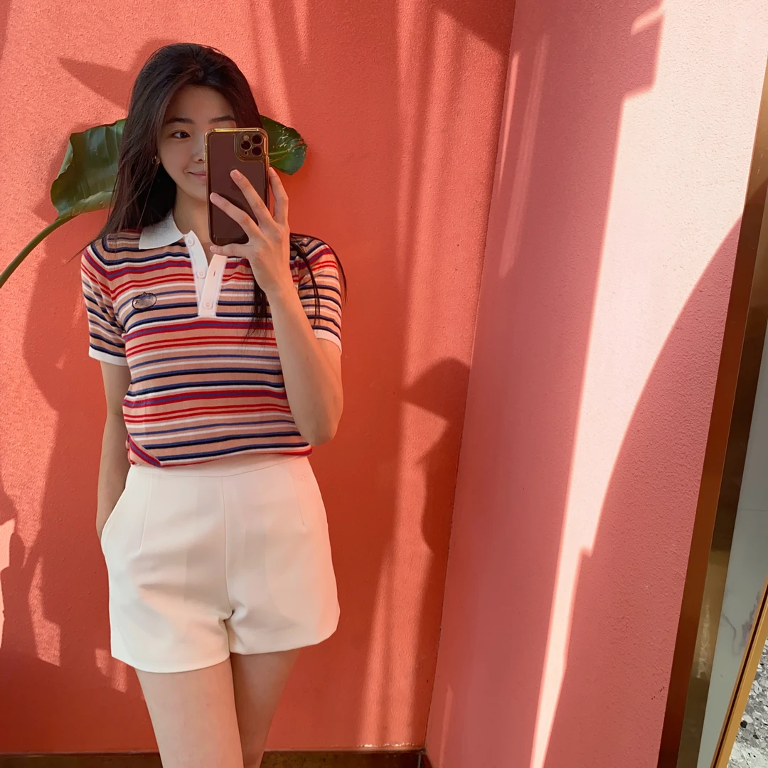 （默茗服装）蜜蜂白色西装短裤