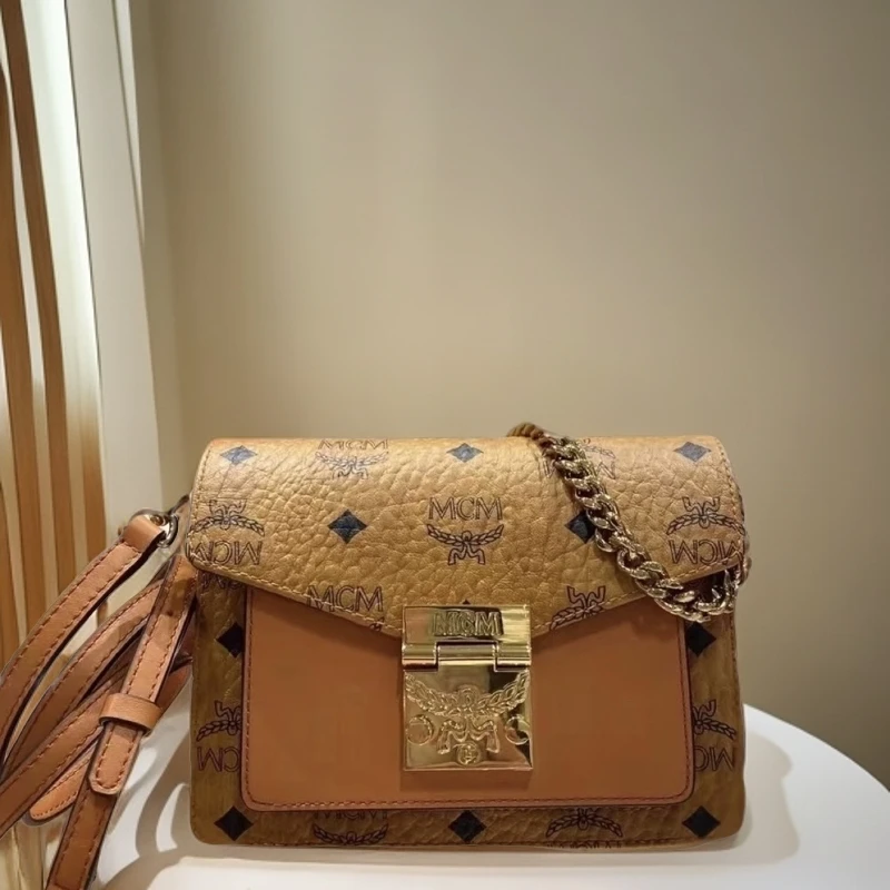 99新 MCM Rose/MCM波士顿风琴邮差mini