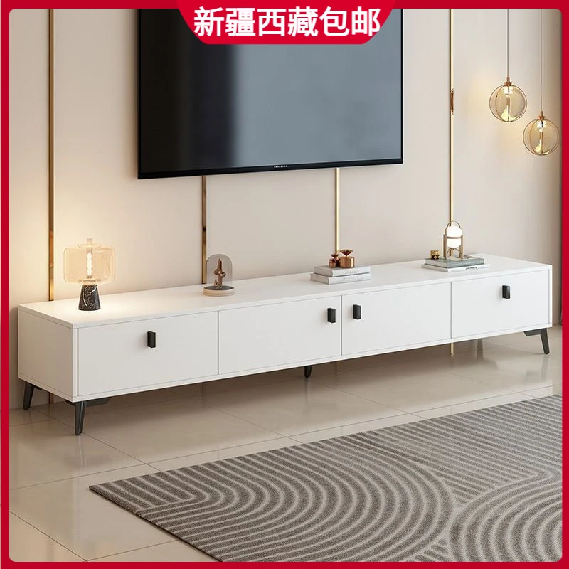 新疆包邮电视柜简约现代轻奢卧室电视机柜茶几组合小户型客厅仿岩