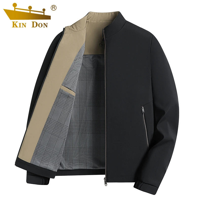 KINDON中老年男士外套男装行政夹克商务休闲上档次休闲外套男宽松