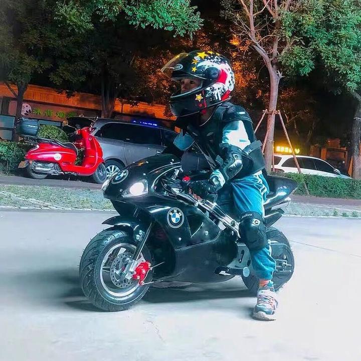 热卖49CC迷你摩托车小型趴赛儿童机车成人中小跑车汽油电动车二冲