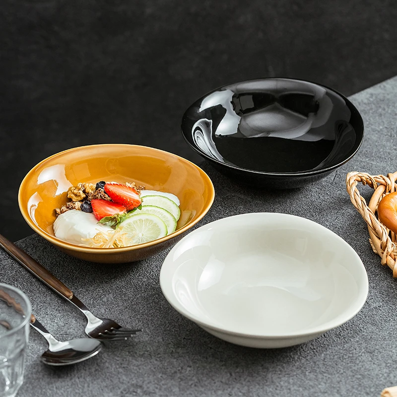 造器陶瓷早餐燕麦碗家用甜品糖水碗创意餐具水果沙拉碗高档酸奶碗