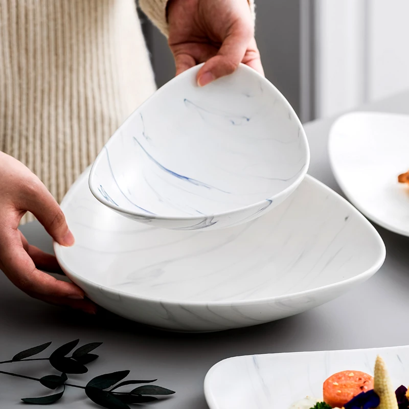 【直播】盘子装菜盘家用碟子陶瓷高级感新款2025白色日式创意轻奢