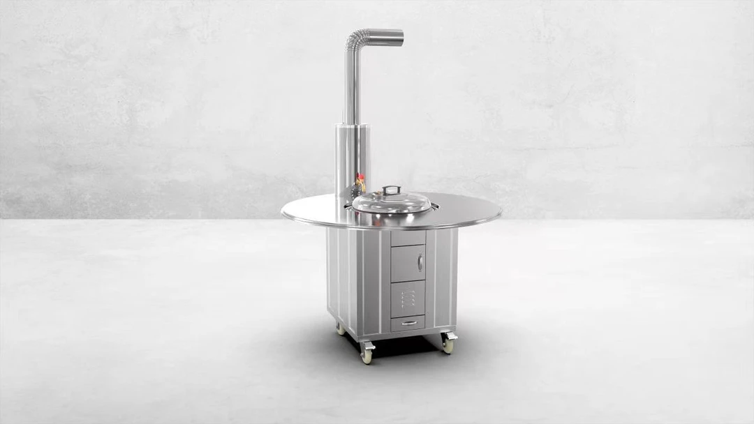 6号【圆桌款】50-56-64农村家用烧木柴可移动柴火灶不锈钢高品质