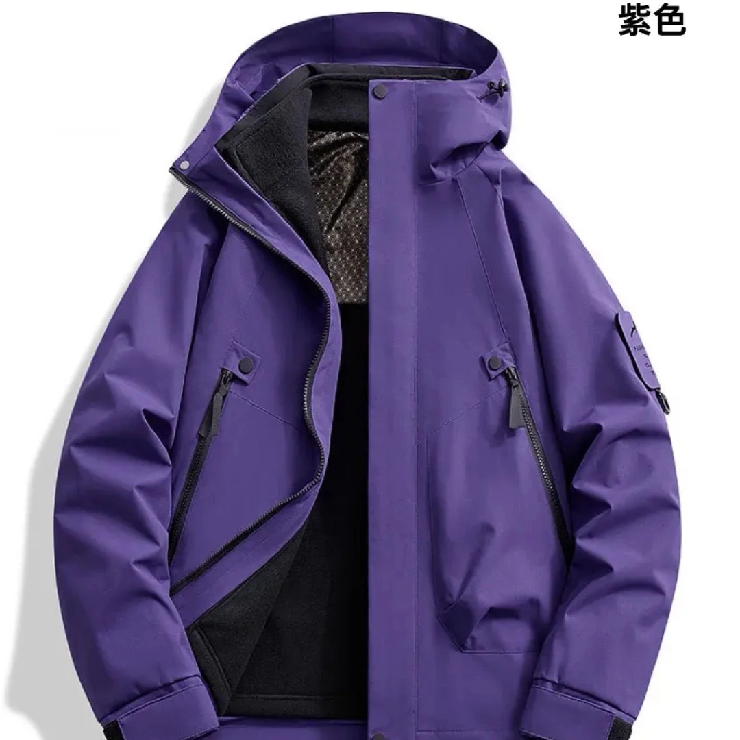 户外冲锋衣男女同款三合一滑雪服保暖防寒防泼水加厚显瘦秋冬外套