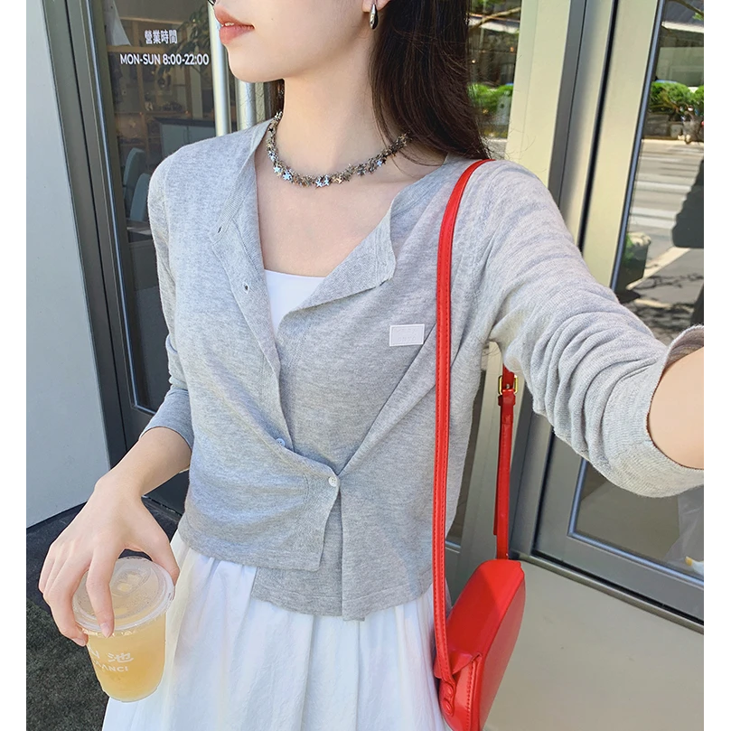 美洋MEIYANG透氧亚麻开衫 UPW|一衣两穿法式度假针织衫