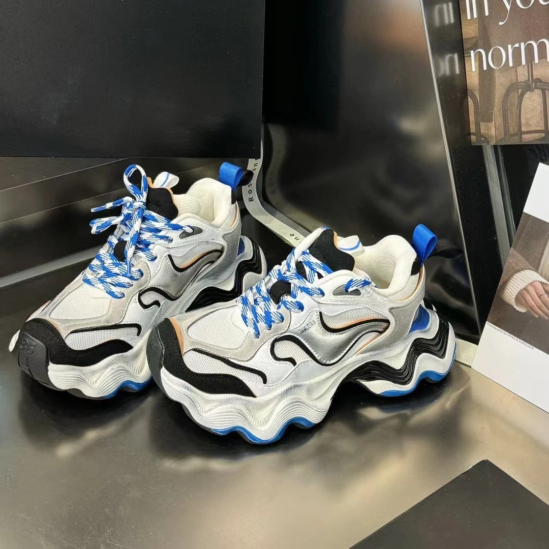 【曼曼】欧洲站“蛋蛋卷”24NEW情侣秀场款百搭时尚老爹休闲鞋