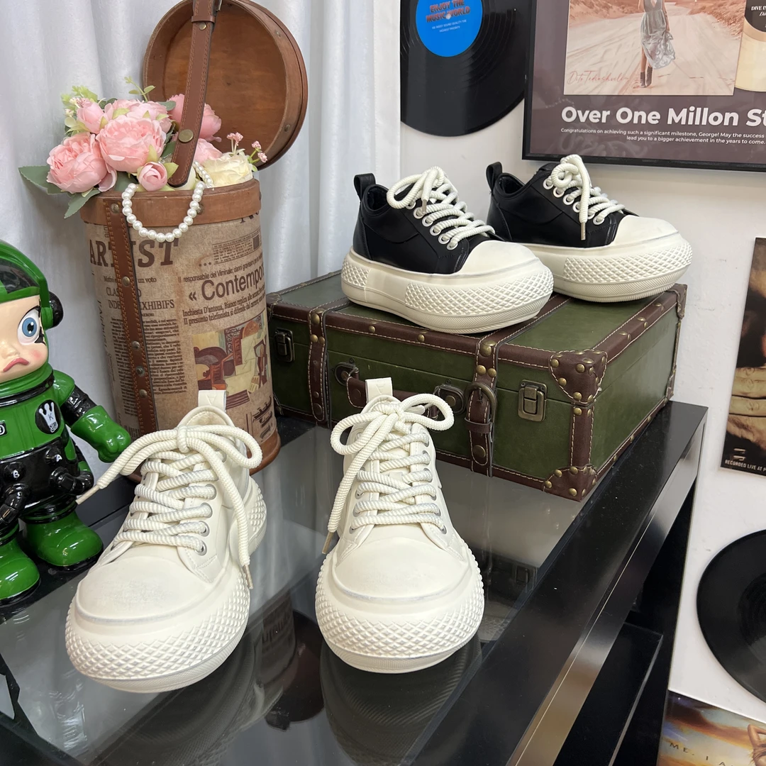 【曼曼】原创顶奢“空谷.2”2024秋冬时尚百搭厚底擦色潮款低帮休闲鞋